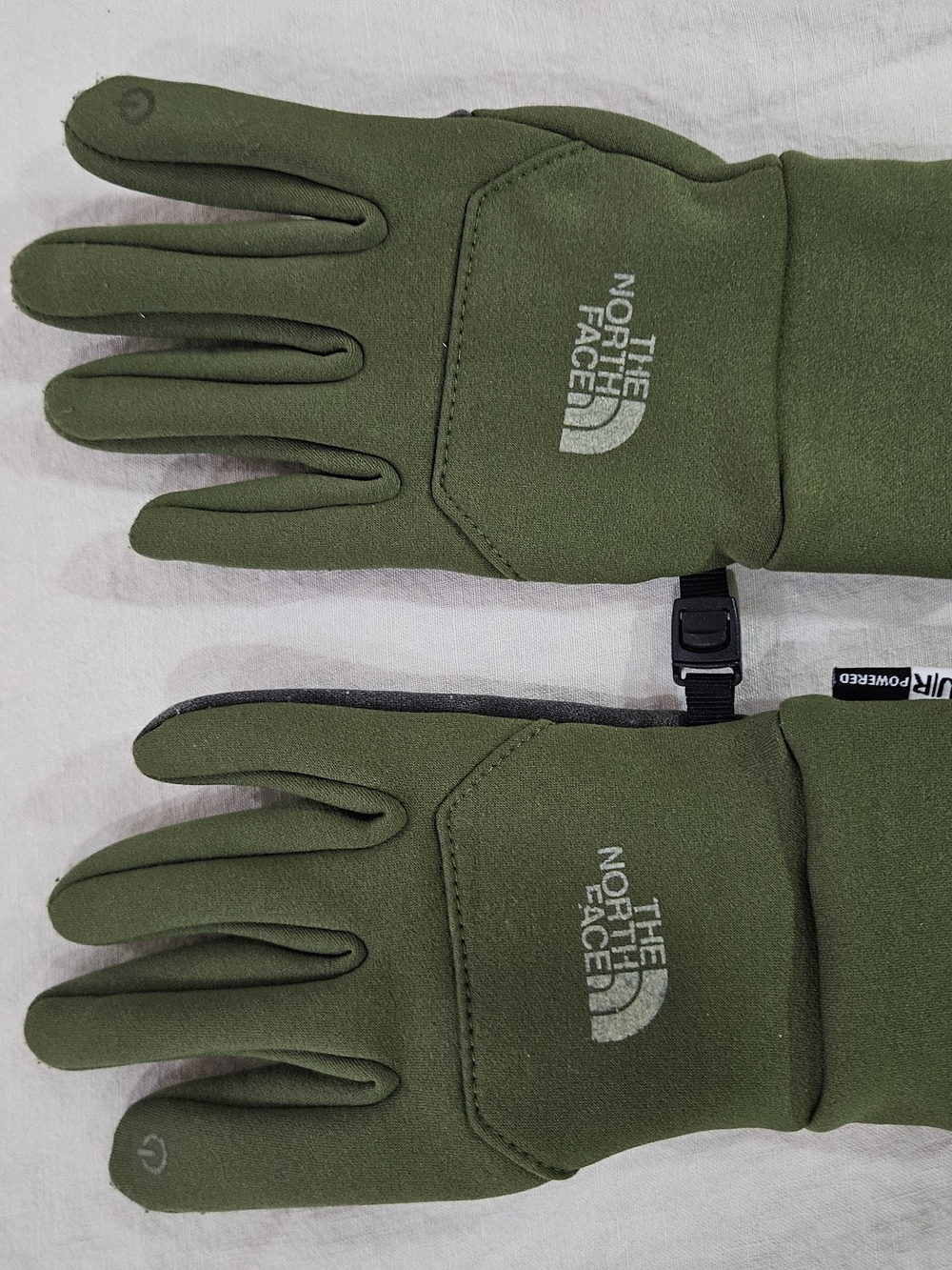 The North Face Olive Green Softshell Gloves